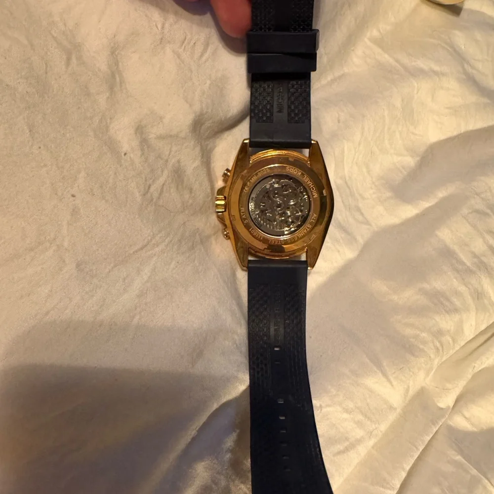 Michael Kors Blue and Gold Men's Watch - Picture 3 of 3